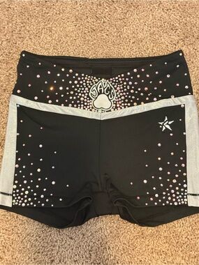 Top Gun Rebel Black Rhinestone-Embellished Uniform Shorts YM